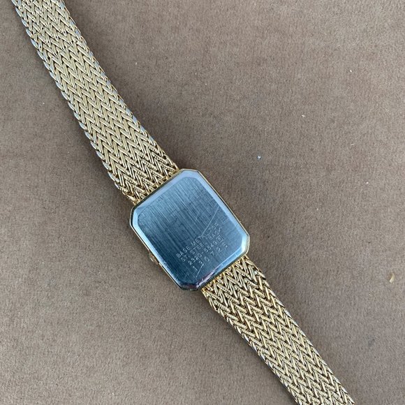 Vintage Fabulous Gold Lassale by Seiko Tank Dress Watch